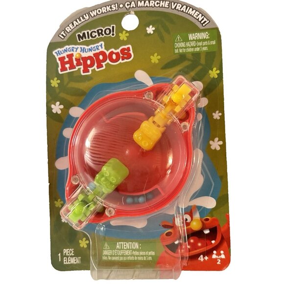 Hasbro Hungry Hungry Hippos Classic Fast Action Family Fun Game Toy NEW *MINI* - Picture 4 of 4